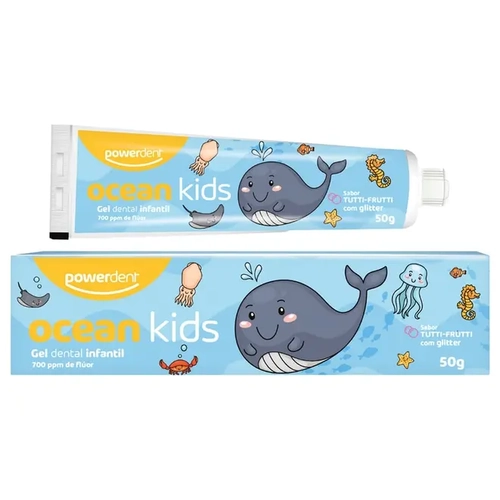 Gel Dental Powerdent Infantil Ocean Tutti Frutti C/Flúor50G