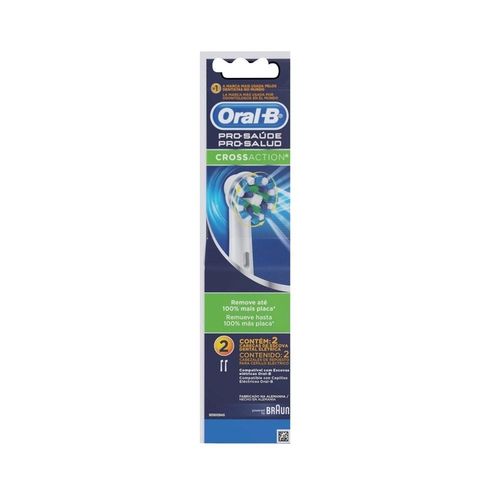 Refil de Escova Dental Oral-B Elétrica Cross Action 2 Unidades