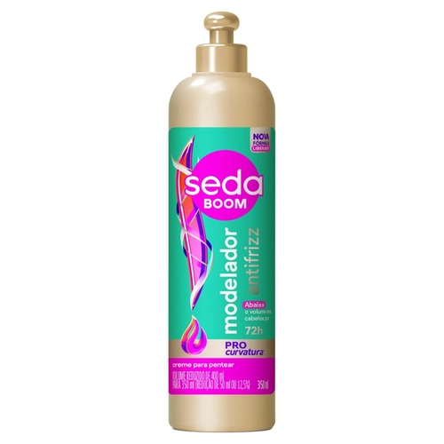 Creme Para Pentear Seda Boom Pro Curvatura Modelador Antifrizz 350ml