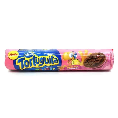 Biscoito Recheado Tortuguita Morango 120G