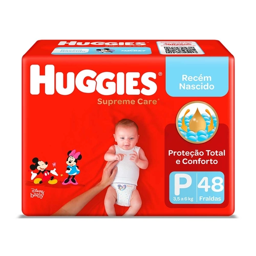 Fralda Huggies Mega Máxima Proteção P 48 Unidades