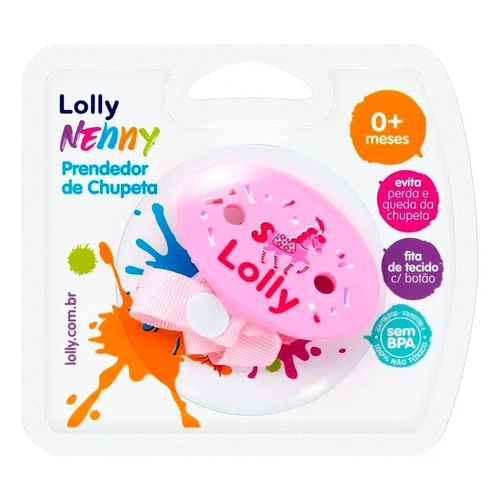 Prendedor De Chupeta Lolly Rosa 1 Und