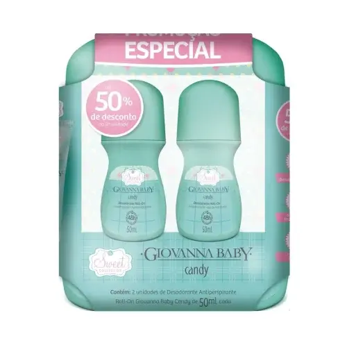 Kit Desodorante Roll On Giovanna Baby Candy 2 Unidades