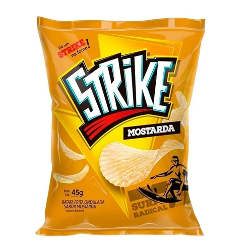 Batata Ondulada Strike Mostarda 45G