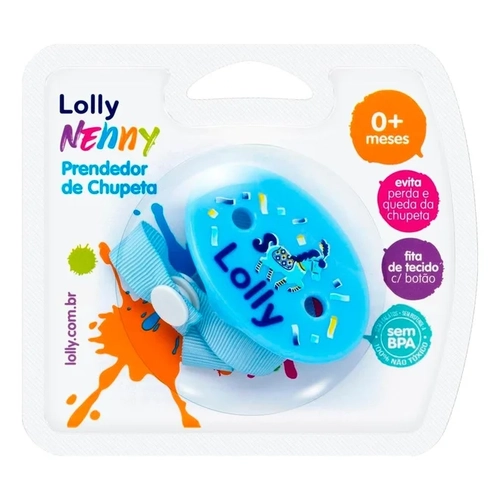 Prendedor De Chupeta Lolly Azul 1 Und