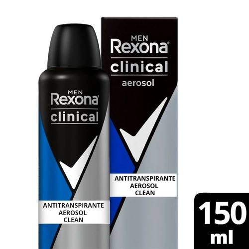 Desodorante Aerosol Rexona Clinical Masculino Clean 150ml