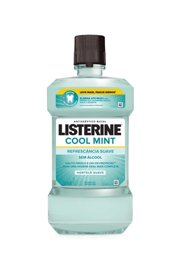 Enxaguante Antisséptico Bucal Listerine Cool Mint Zero Sem Álcool 1Lt