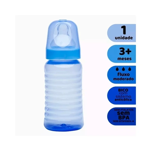 Mamadeira Lolly 340Ml Big Clean 10068 Orto Azul