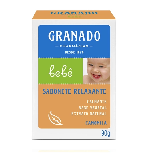 Sabonete em Barra Infantil Relaxante Granado Bebê Camomila 90G