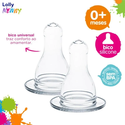 Bico Para Mamadeira 64 Redondo 2 Und Lolly