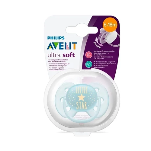 Chupeta Philips Avent Ultra Soft 6 a 18 Meses Lisa Neutro
