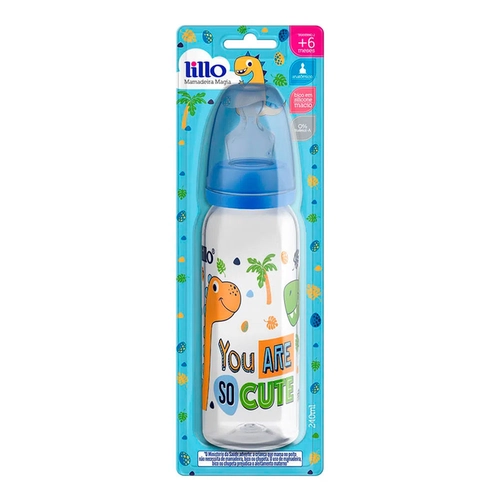 Mamadeira Lillo Magia Bico Anatômico 6 meses+ Menino 240ml