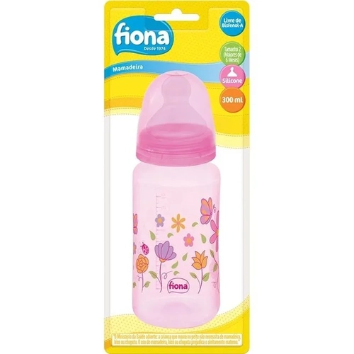Mamadeira Fiona 300ml Desenhos 807331 +6 Meses Rosa