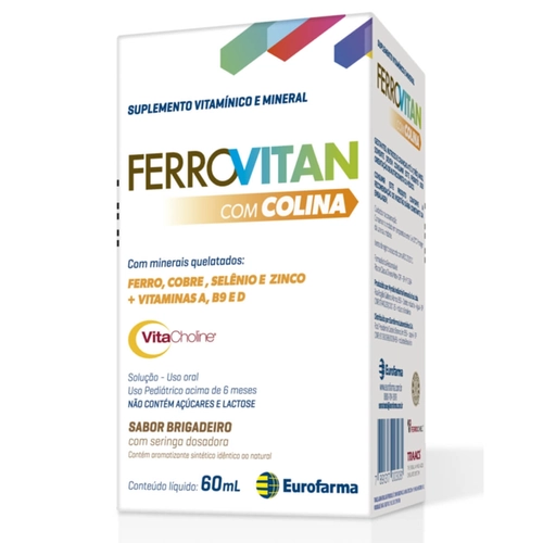Ferrovitan Com Colina Solução Oral 60Ml