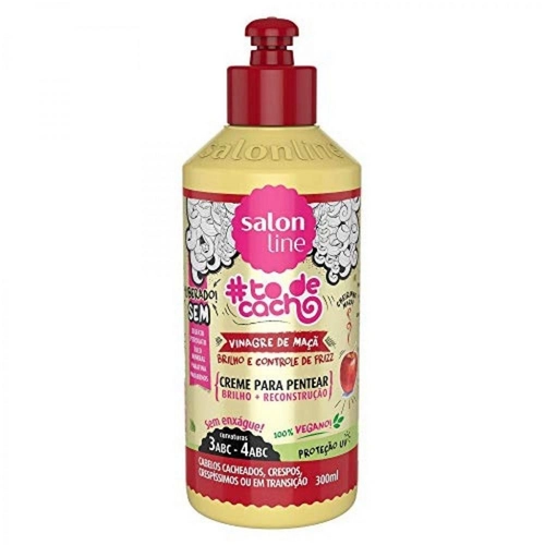 Creme Para Pentear To De Cacho Salon Line Vinagre De Maça 300Ml