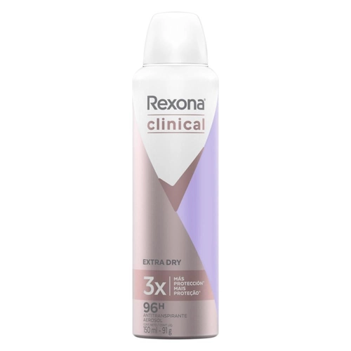 Desodorante Aerosol Rexona Clinical Extra Dry 150ml