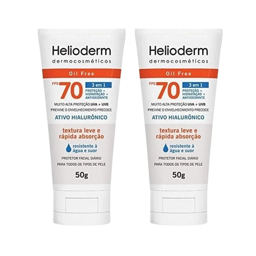 Protetor Solar Facial Helioderm Fps70 50G
