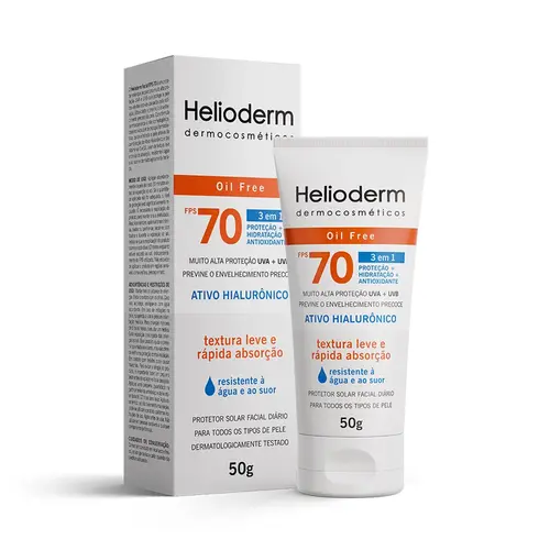 Protetor Solar Facial Helioderm Fps70 50G