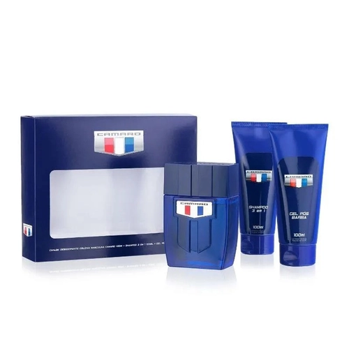 Kit Colonia Camaro Blue Edc Men 100Ml+As+Sh