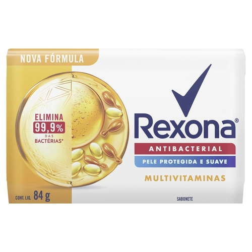 Sabonete em Barra Rexona Antibacterial Multivitaminas 84G