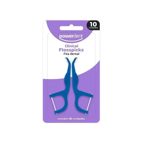 Floss Picks Powerdent Adulto C/10Un