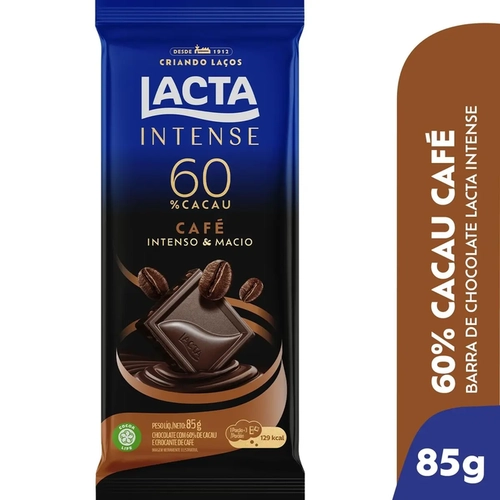 Chocolate Barra Lacta Intense Cafe 85G