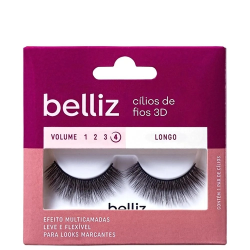 Cílios Postiços Belliz 3D Longos Ref 2645