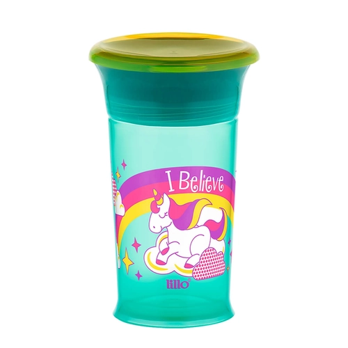 Copo 360 Lillo Verde Unicórnio 266ml