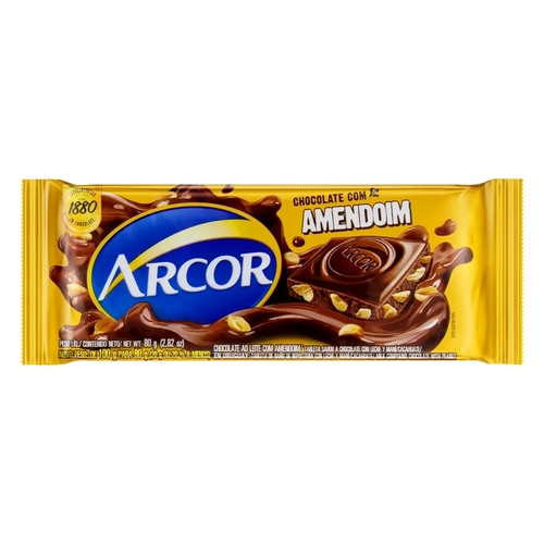 Chocolate Barra Arcor Amendoim 80G