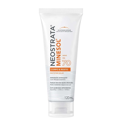 Protetor Solar Neostrata Minesol Corpo E Rosto Fps70 120ml