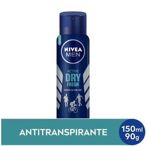 Desodorante Aerosol Nivea Masculino Active Dry Fresh 150ml