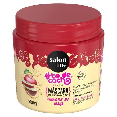 Máscara De Reconstrução Todecacho Vinagre De Maça Salon Line 500G