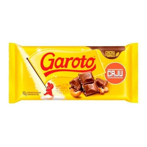 Chocolate Barra Garoto Castanha Caju 90G