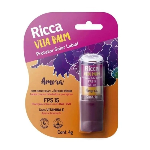 Protetor Labial Ricca 3790 Fps15 Amora