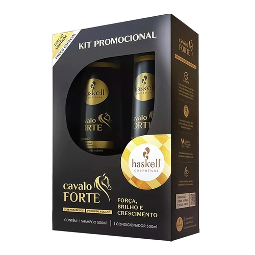 Kit Haskell Cavalo Forte Shampoo + Condicionador 500ml