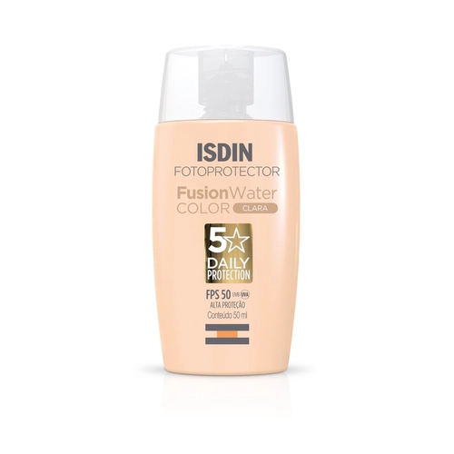 Protetor Solar Facial Com Cor Clara Isdin Fusion Water Fps50 50Ml