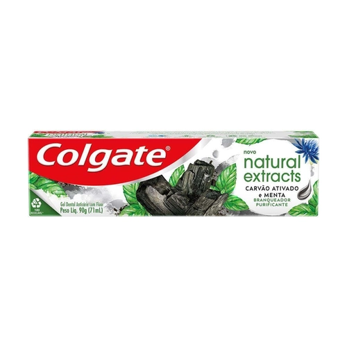 Creme Dental Colgate Natural Extracts Carvão Ativado 90G