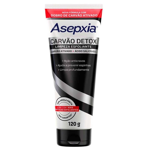 Sabonete Carvão Detox Esfoliante Asepxia 120G