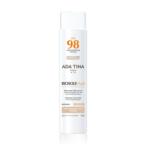 Protetor Solar Facial Ada Tina Biosole Fluid Claro Fps98 40ml