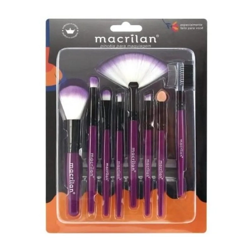 Kit De Pincéis Para Maquiagem Macrilan Kp3-1A