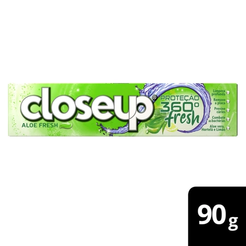 Gel Dental Closeup Aloe Fresh Proteção 360 Fresh 90G