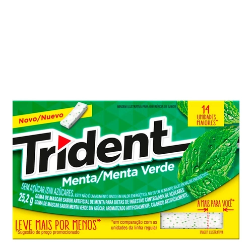 Chiclete Trident 14S Menta