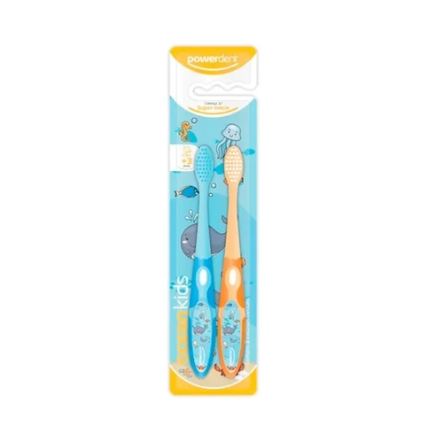Escova Dental Powerdent Infantil Ocean 2Un