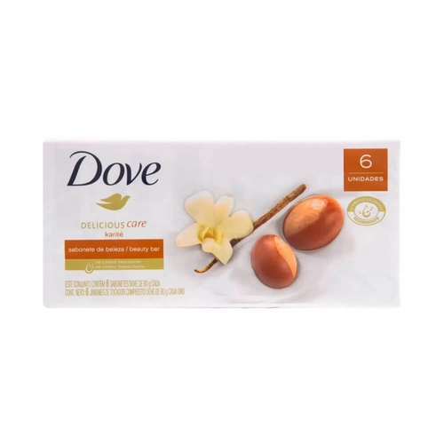 Kit Sabonete em Barra Dove Karité 90G 6 Unidades