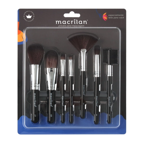 Kit De Pincéis 7 Pincéis Macrilan Kp92S