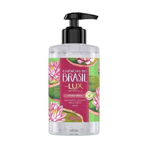 Sabonete Líquido Para Mãos Lux Essências Brasil Vitória Régia 300ml