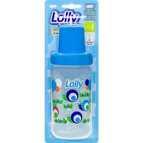 Mamadeira Lolly 330Ml Big Tip 8136 Redondo Azul
