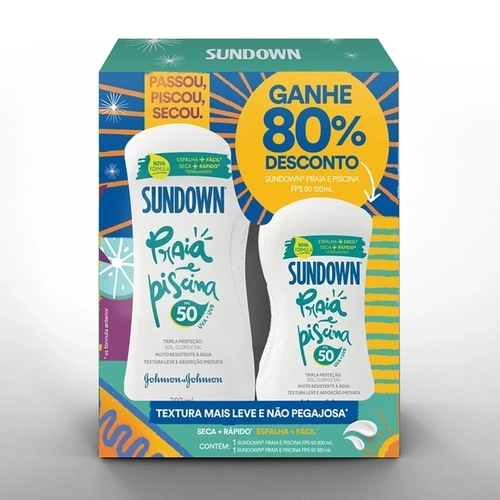 Kit Protetor Solar Sundown Fps50 200ml + 100ml