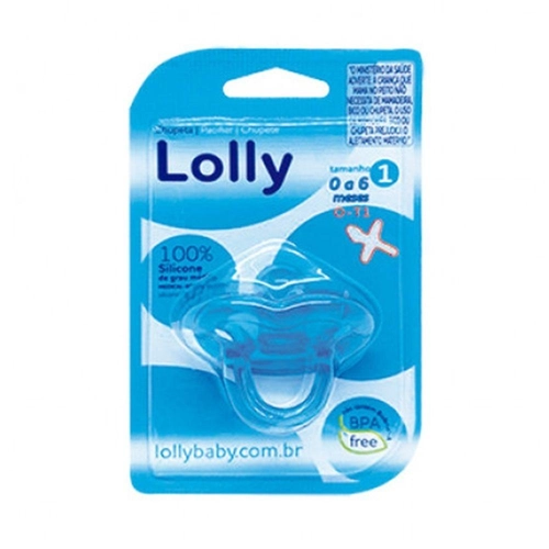 Chupeta Lolly 7284 100% F1 Silicone Azul