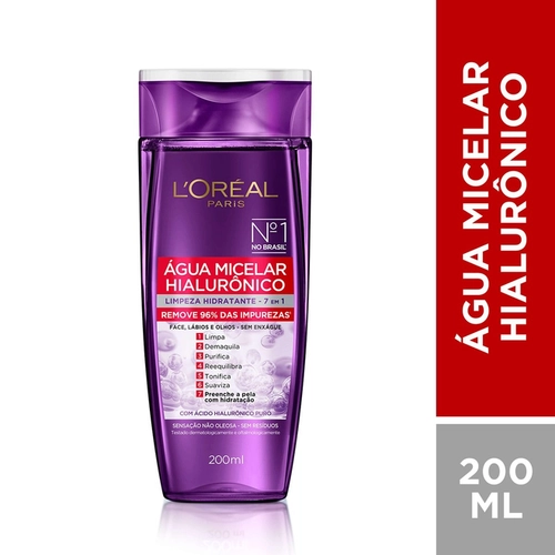 Água Micelar 7 em 1 Hialurônico Loréal Paris 200ml